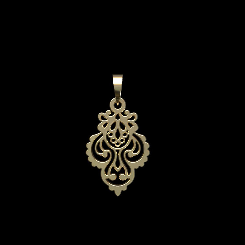 آویز گردنبند طلا 18 عیار زنانه مدوپد مدل هندسی کد PA1-15190