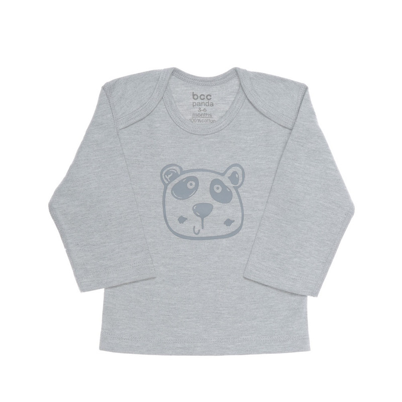 تی شرت آستین بلند نوزادی بی سی سی مدل Panda