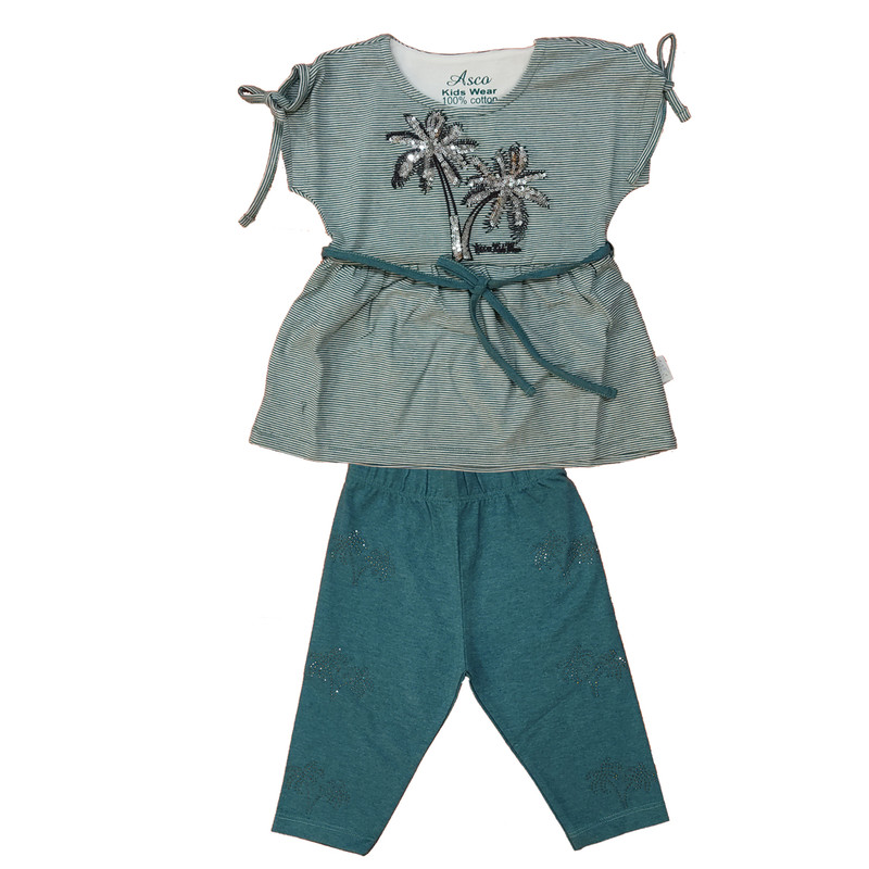 ست تیشرت و شلوارک دخترانه مدل سه