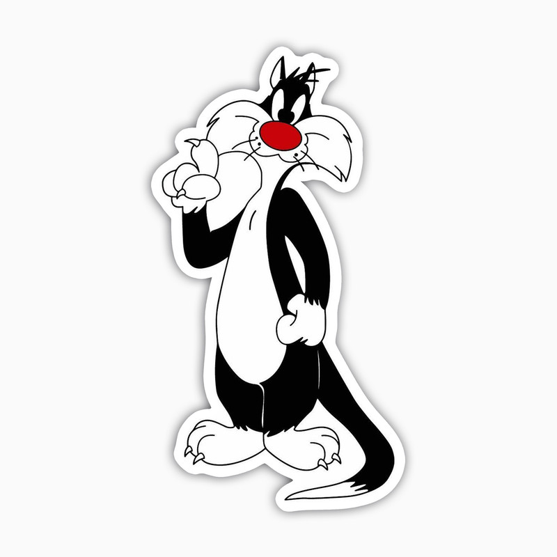 استیکر لپ تاپ بووم طرح کارتون مدل Sylvester Cat کد JC25