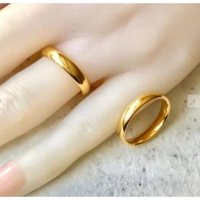 انگشتر حلقه ساده طلایی استیل