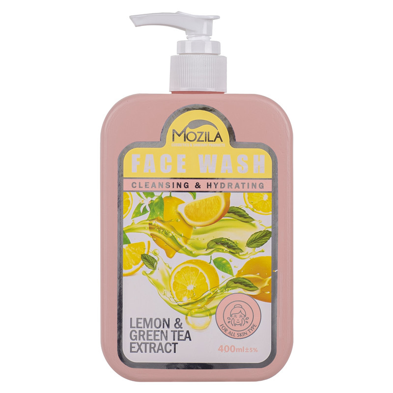 ژل شستشوی صورت موزیلا مدل چای سبز و لیموترش حجم 400 میلی لیتر