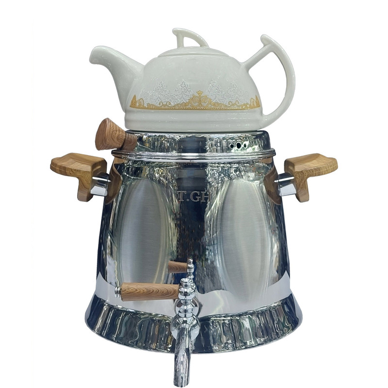 خرید و قیمت ست کتری و قوری تی جی اچ مدل کاوه طرح دسته چوب