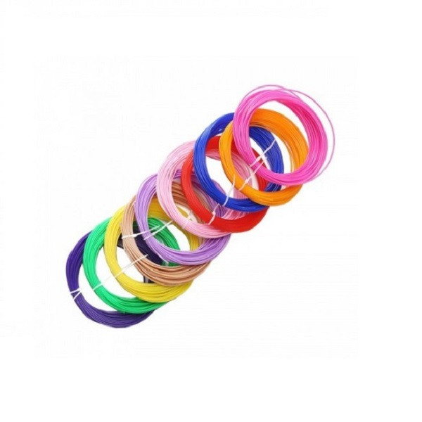 خرید و قیمت فیلامنت پرینتر سه بعدی مدل PLA طول 5 متر بسته 10 عددی