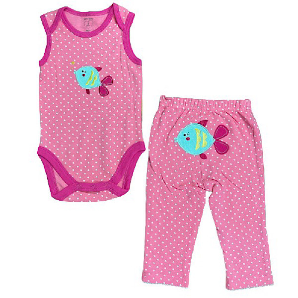 ست بادی و شلوار نوزادی کارترز مدل ماهی