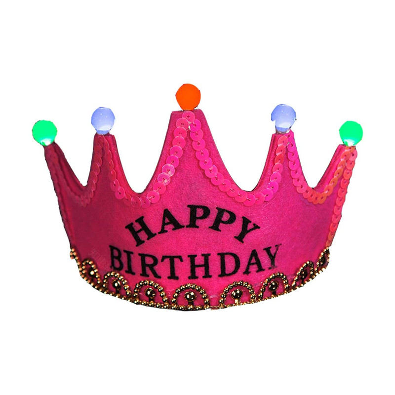 تاج هپی شو مدل Happy Birthday چراغدار