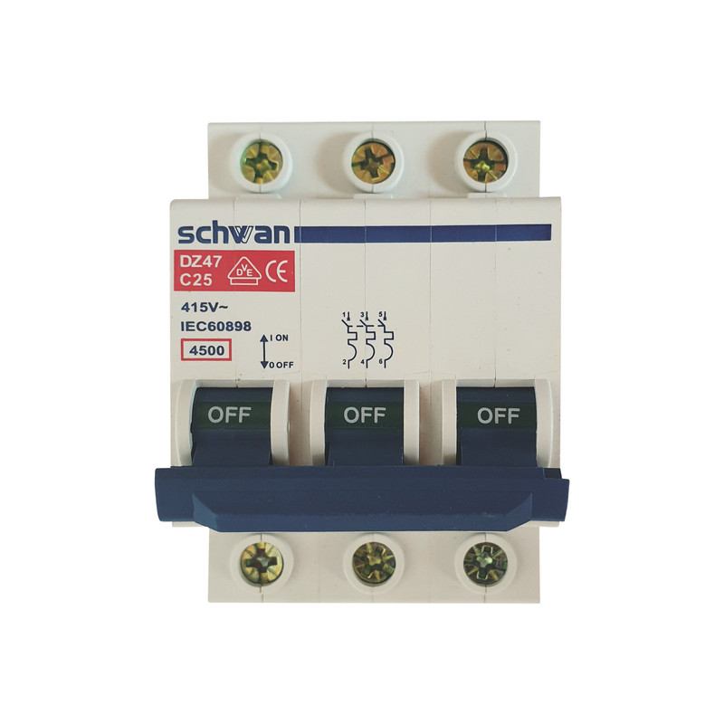 فیوز مینیاتوری شوان مدل سه فاز 25 آمپر کد C25