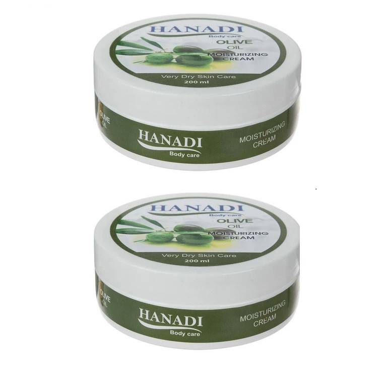 کرم مرطوب کننده دست هانادی مدل زیتون مناسب انواع پوست حجم 200 میلی لیتر مجموعه دو عددی