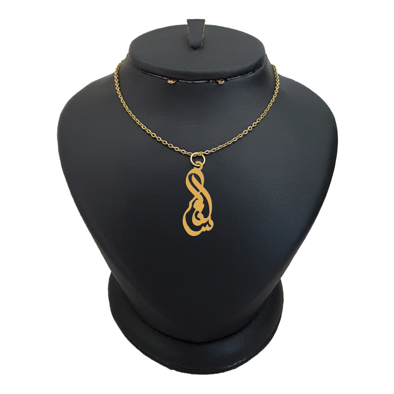 گردنبند طلا 18 عیار زنانه لیردا مدل اسم سلنا کد akm s175