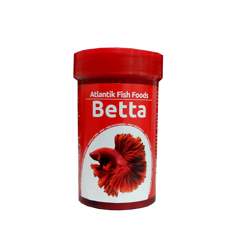 خرید و قیمت غذای ماهی آتلانتیک مدل Betta وزن 60 گرم