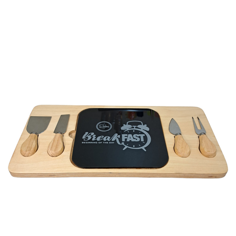 تخته سرو رایکا مدل مستطیل به همراه کارد و چنگال