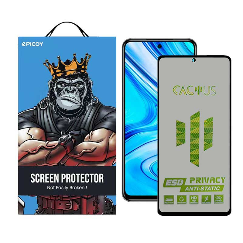 محافظ صفحه نمایش حریم شخصی اِپیکوی مدل Cactus-ESD-Privacy مناسب برای گوشی موبایل شیائومی Redmi Note 9 Pro Max / Note 9 Pro 5G / Note 9 Pro / Note 9 Pro (India) / Note 9S / Note 10 Lite