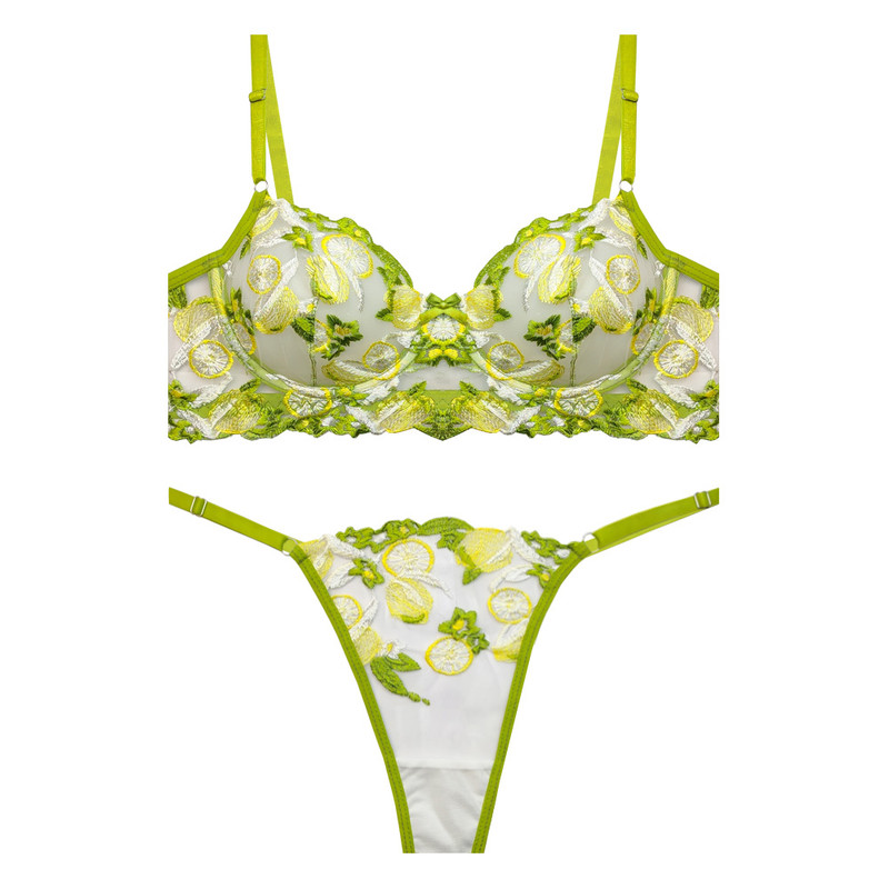 ست شورت و سوتین زنانه مدل توری هانیس کد 9202