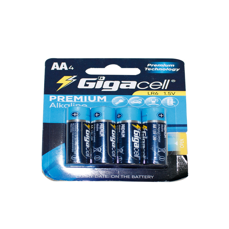 باتری قلمی گیگاسل مدل پریمیوم الکالاین کد 2522 بسته چهار عددی