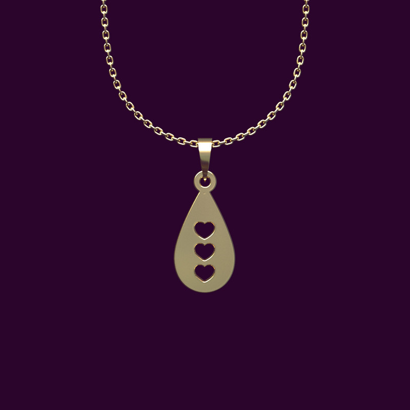 خرید و قیمت گردنبند طلا 18 عیار زنانه مدوپد مدل طرح قلب کد OO1144