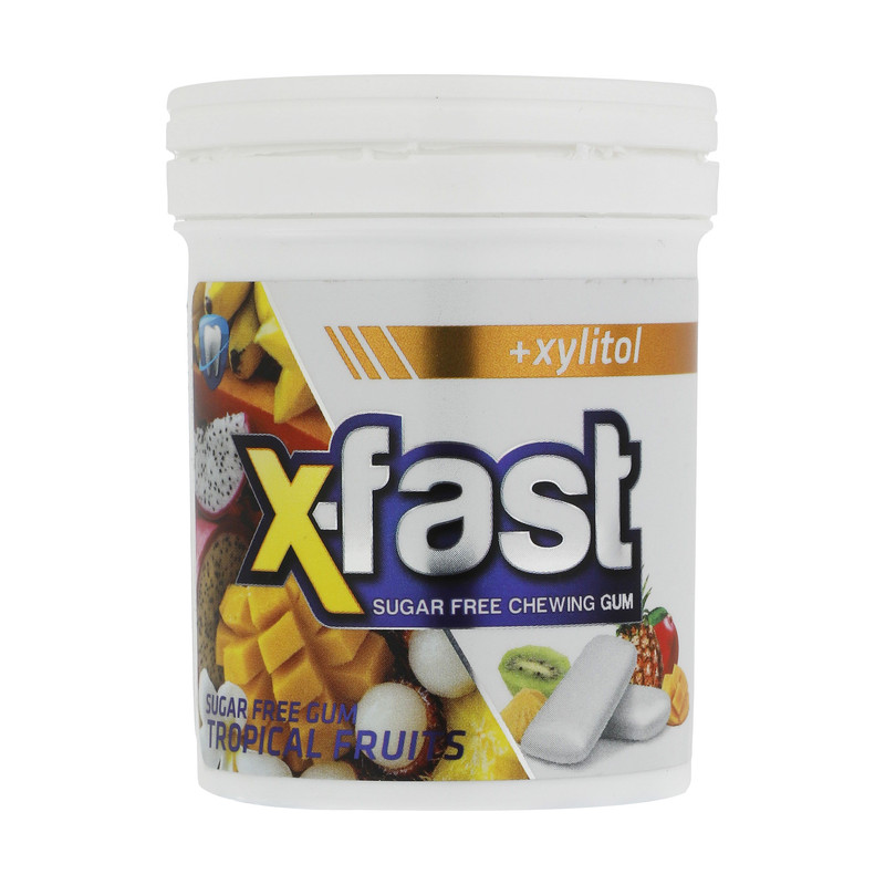 آدامس بدون شکر با طعم استوایی ایکس فست - 50 گرم