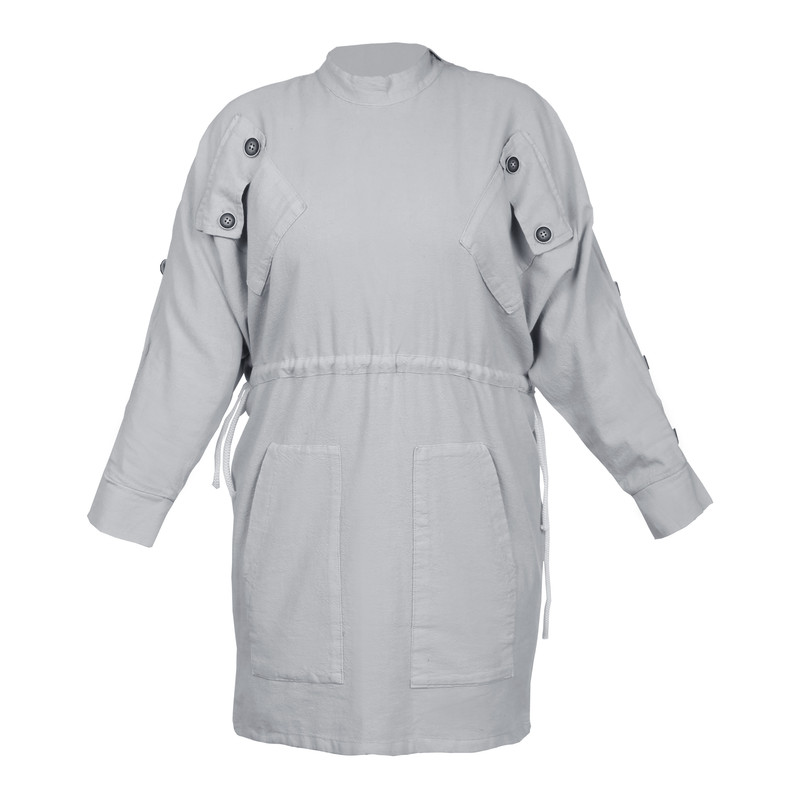 مانتو زنانه کد m.k.01 رنگ طوسی