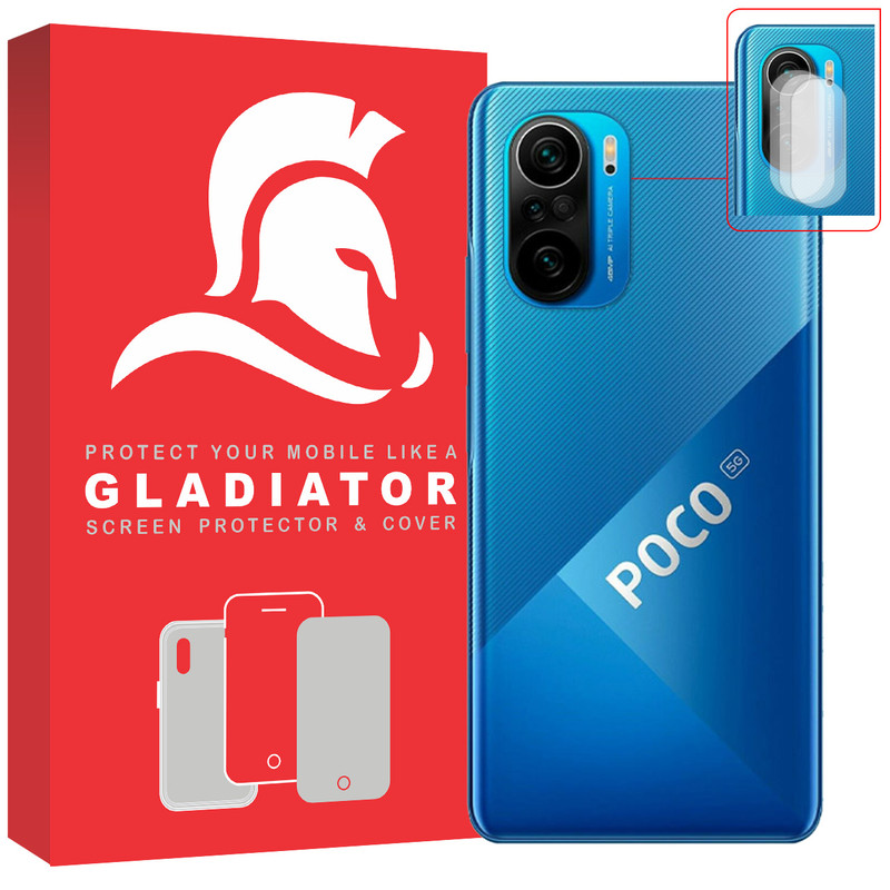 محافظ لنز دوربین گلادیاتور مدل GCX3000 مناسب برای گوشی موبایل شیائومی Poco F3 بسته سه عددی