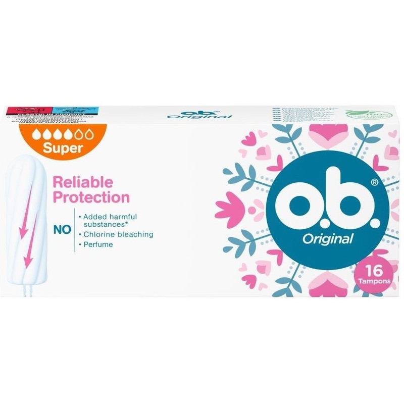 خرید و قیمت تامپون او.بی سری Reliable Protection مدل Super بسته 16 عددی