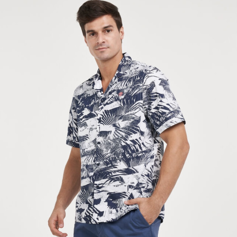 پیراهن آستین کوتاه مردانه تیمبرلند مدل Eastham River Poplin Summer