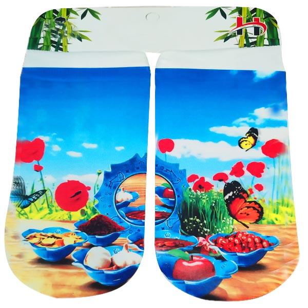 جوراب بچگانه طرح هفت سین مدل نوروز کد Ab1