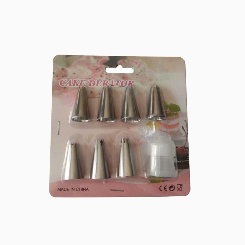 ابزار تزیین کیک مدل ماسوره شیرینی پزی بسته 8 عددی