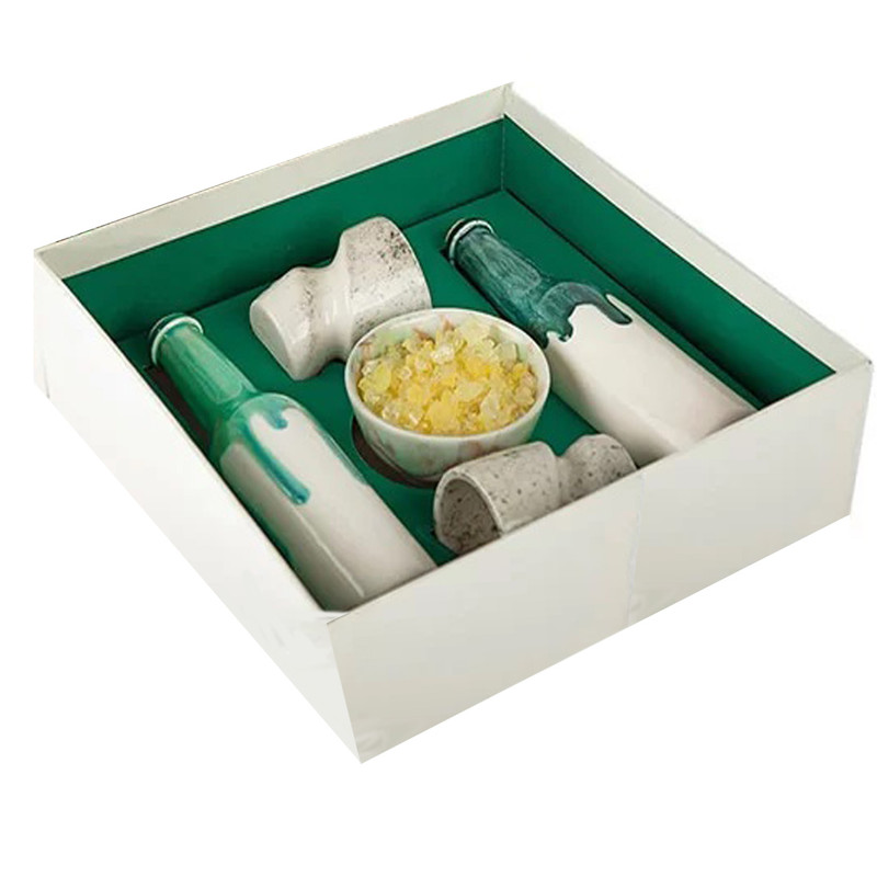 ست بطری و لیوان سرامیکی و عرقیجات ایرانی آرا هنر فاخر ایرانی مدل نوشه مجموعه 5 عددی