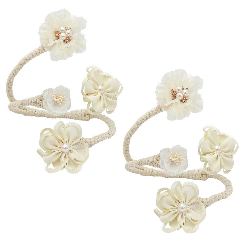 پرده جمع کن مدل FOURYDBLFLOWERS مجموعه دو عددی