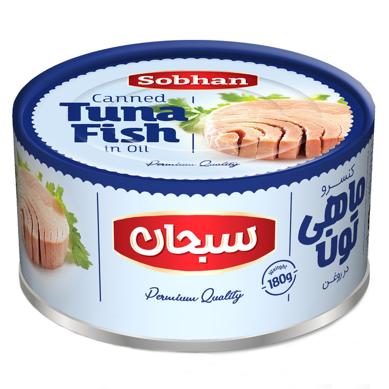 خرید و قیمت کنسرو ماهی تون سبحان - 180 گرم