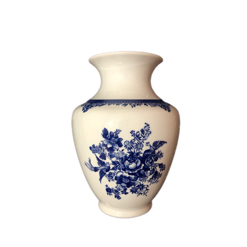 گلدان دکوری چینی زرین ایران مدل فلورانس سرمه ای سایز متوسط