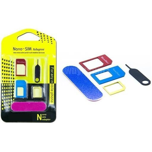 خشاب سیم کارت فلزی همراه با سوزن ا NANO-SIM Adapter For Any Mobile Phone 00