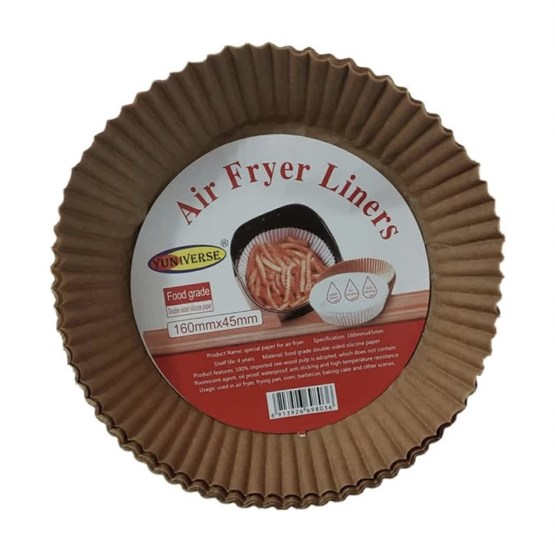 خرید و قیمت ورق نسوز شیرینی پزی مدل کاغذ سرخکن هواپز طرح Air fryer مجموعه 50 عددی