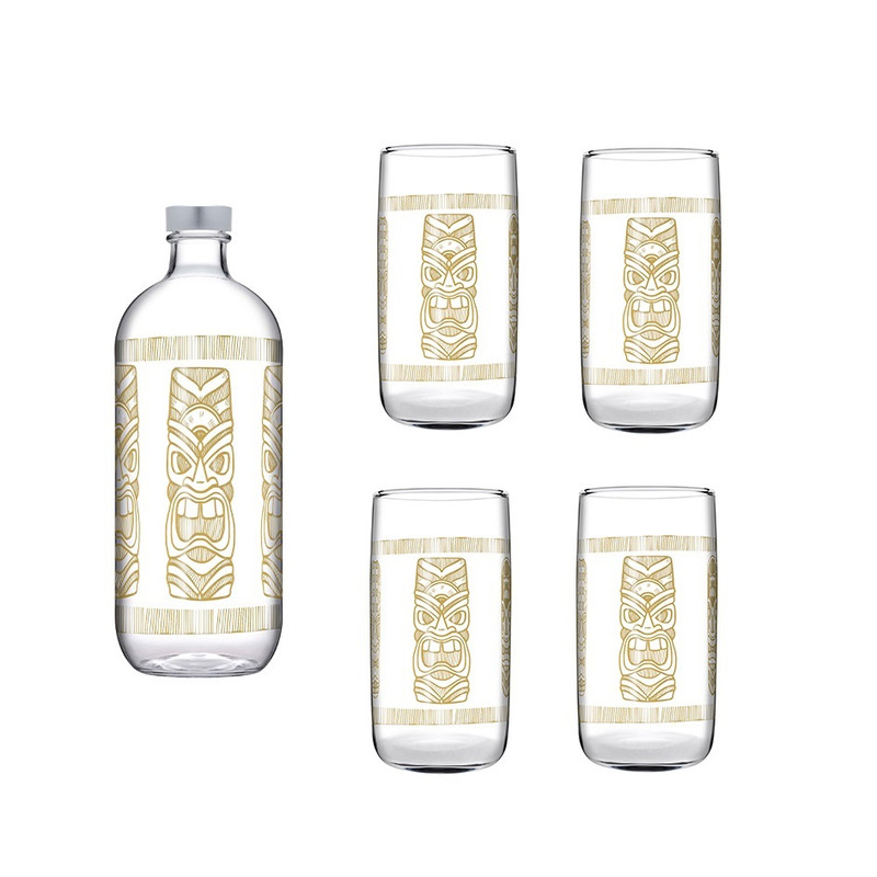 سرویس پارچ و لیوان 5 پارچه پاشاباغچه مدل TIKI PARTY کد 96983