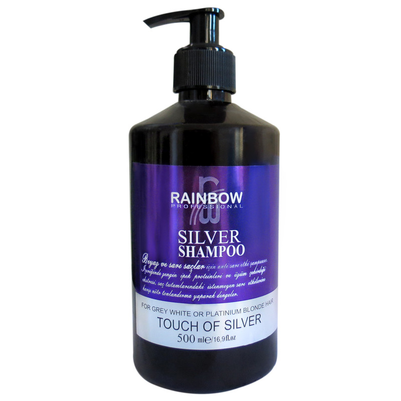 شامپو مو رینبو مدل silver حجم 500 میلی لیتر