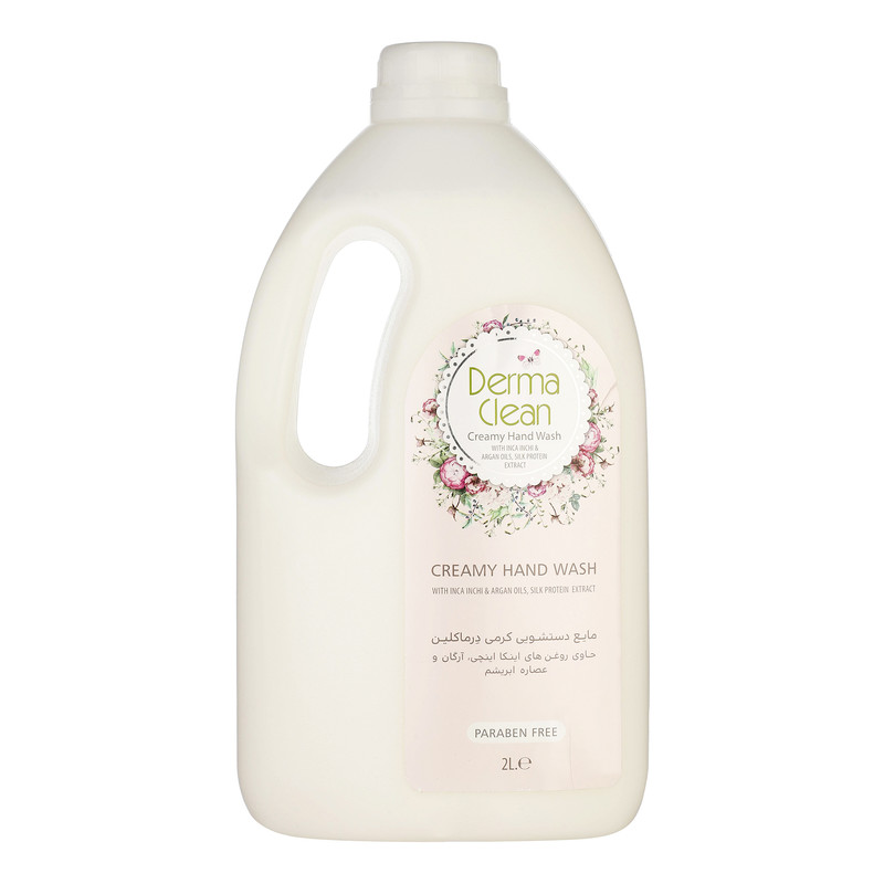 مایع دستشویی درماکلین مدل آرگان و عصاره ابریشم حجم 2 لیتر