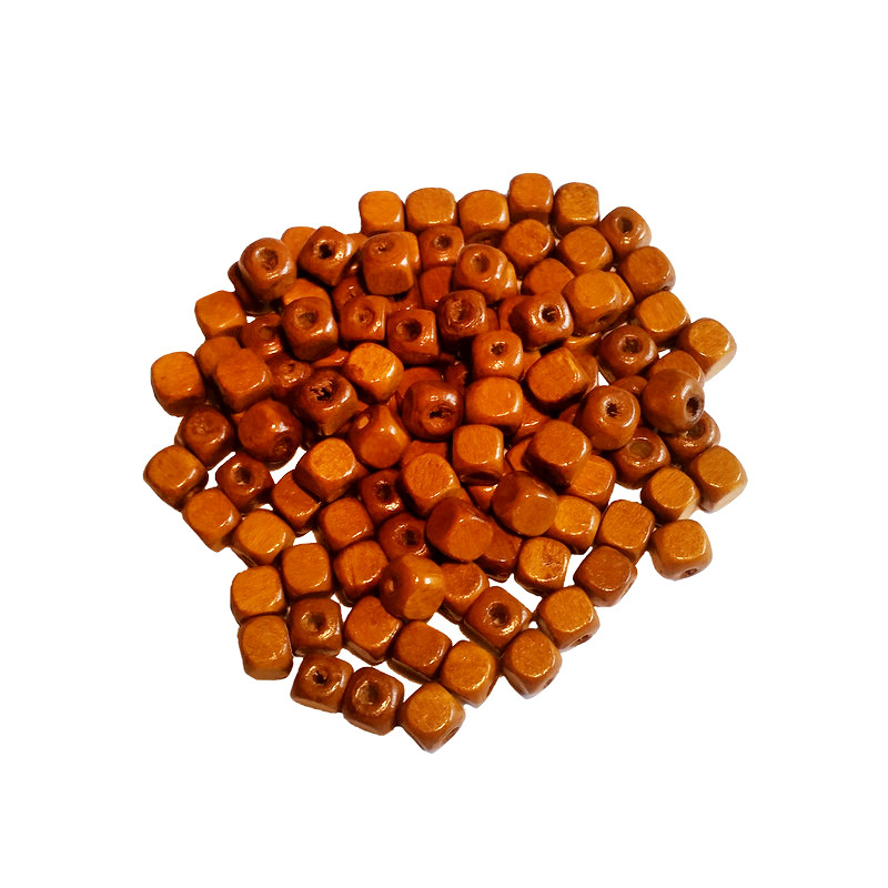 خرید و قیمت مهره دستبند مدل چوبی مکعبی بسته 100 عددی