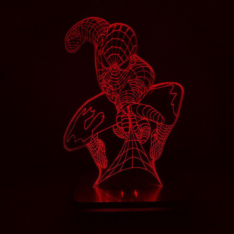 خرید و قیمت چراغ خواب طرح مرد عنکبوتی مدل هفت رنگ کد 1255