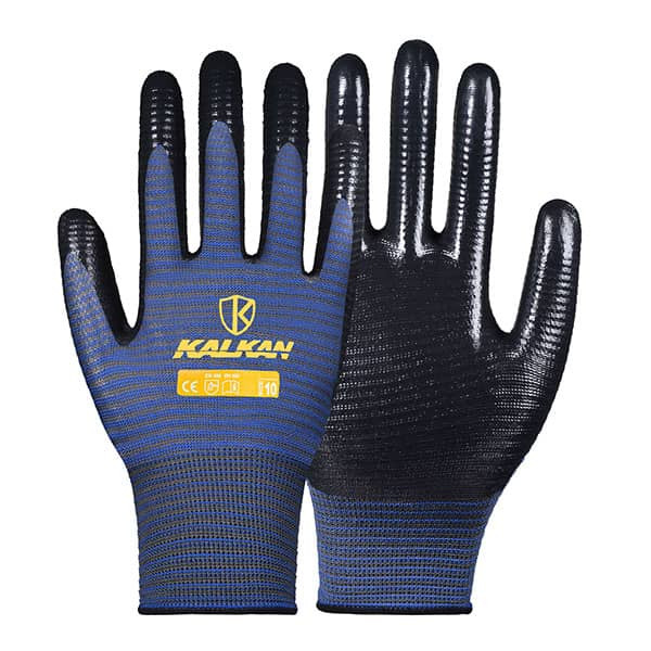 دستکش ایمنی کالکان مدل یک دوم نیتریل زبرا