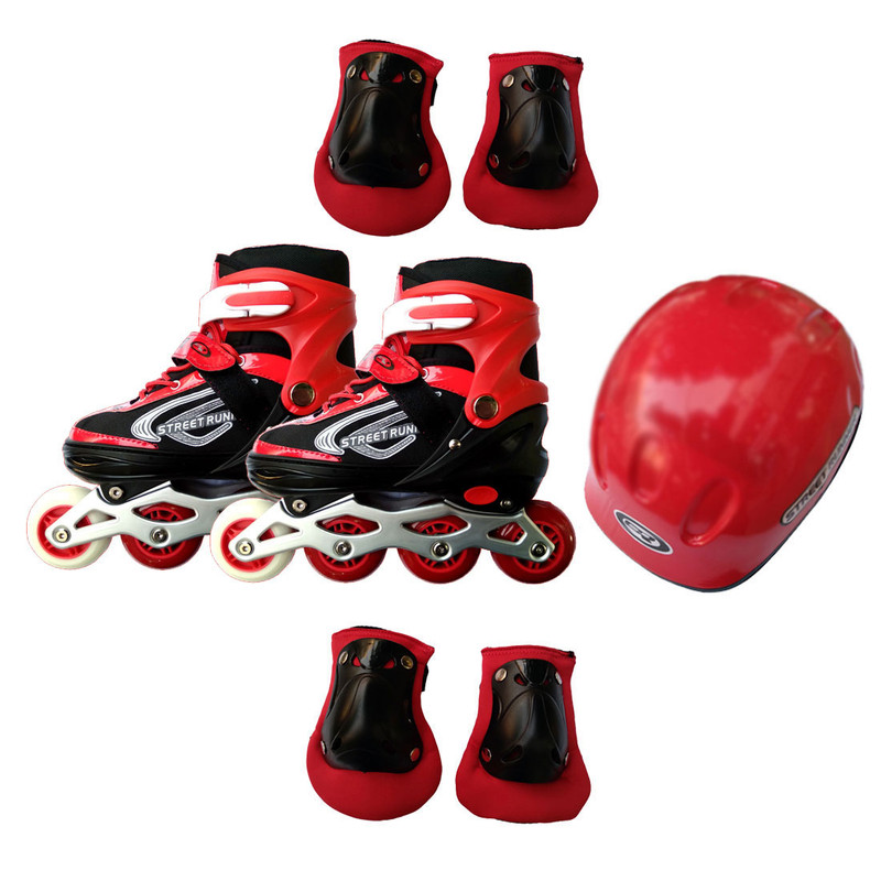 خرید و قیمت اسکیت کفشی استریت رانر مدل ۰۰۱ به همراه کلاه و لوازم ایمنی اسکیت