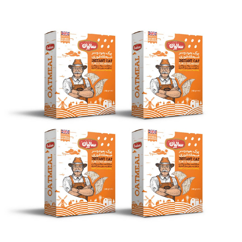 جو دوسر پرک صبحانه صنایع غذایی سالیان - 200 گرم مجموعه 4 عددی