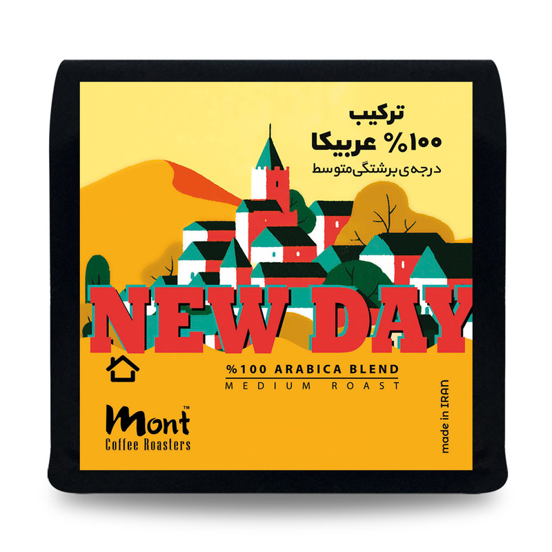 خرید و قیمت دانه قهوه ترکیبی 100 درصد عربیکا نیو دی باتنر مونت - 250 گرم