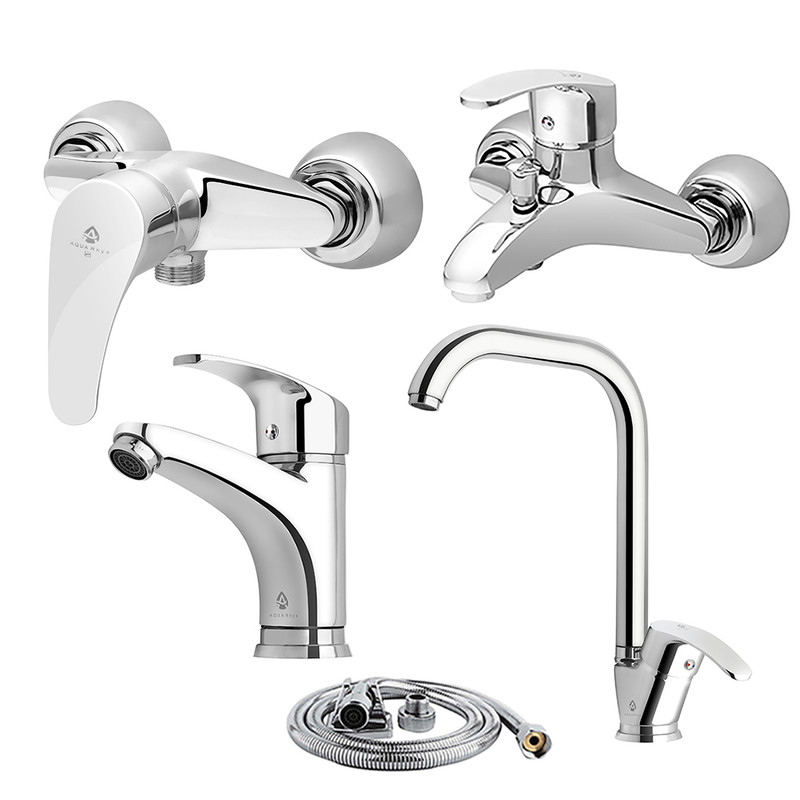 ست شیرآلات آکوا ریس مدل قهرمان ربکا2024 مجموعه 5 عددی