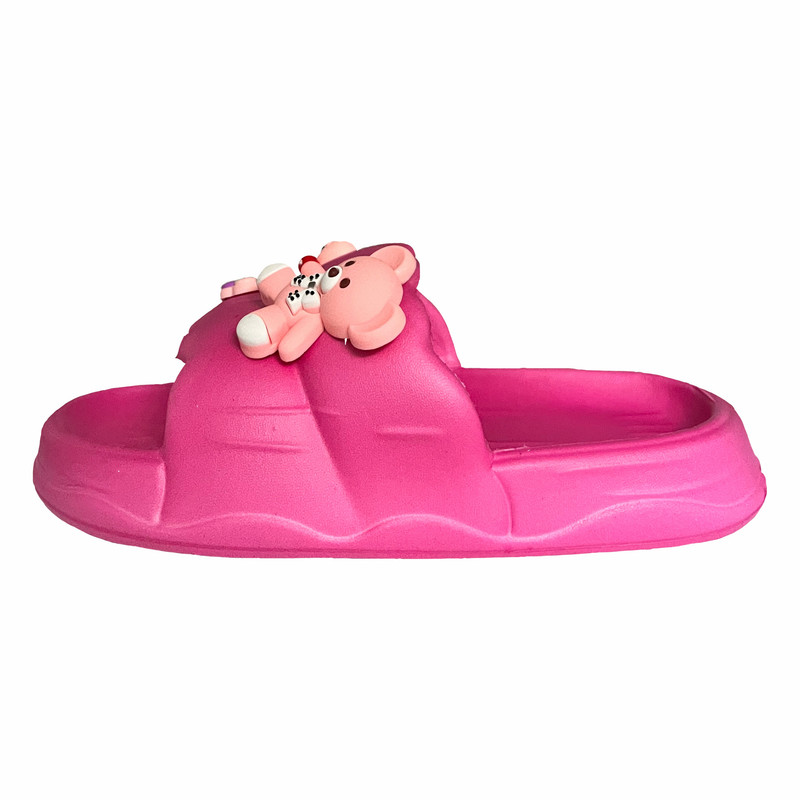 دمپایی دخترانه زیتون مدل استیکری کد 745