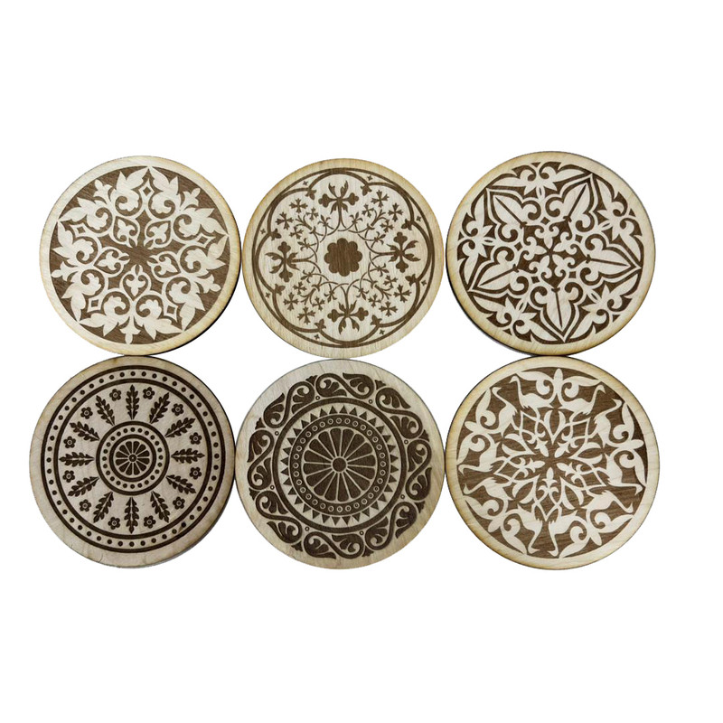 زیرلیوانی مدل ماندالا 111 مجموعه شش عددی