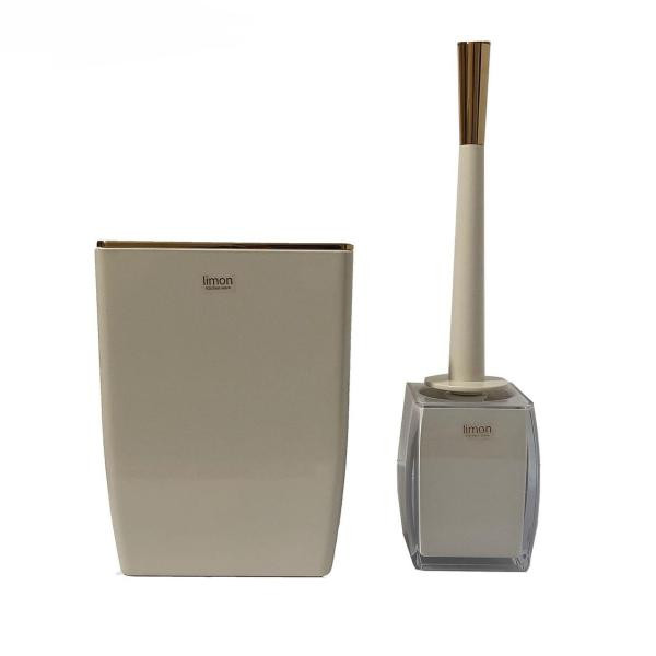 ست سطل زباله و فرچه لیمون مدل کلاسیک