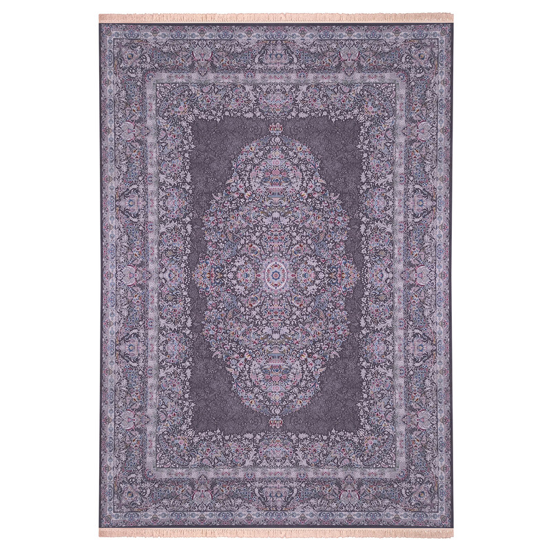 فرش ماشینی زمرد مشهد طرح کشمیر زمینه الماسی