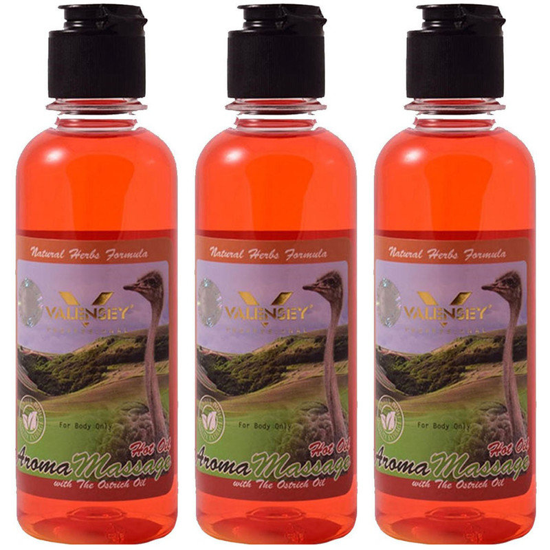 خرید و قیمت روغن ماساژ والنسی مدل شتر مرغ حجم 200 میلی لیتر بسته 3 عددی