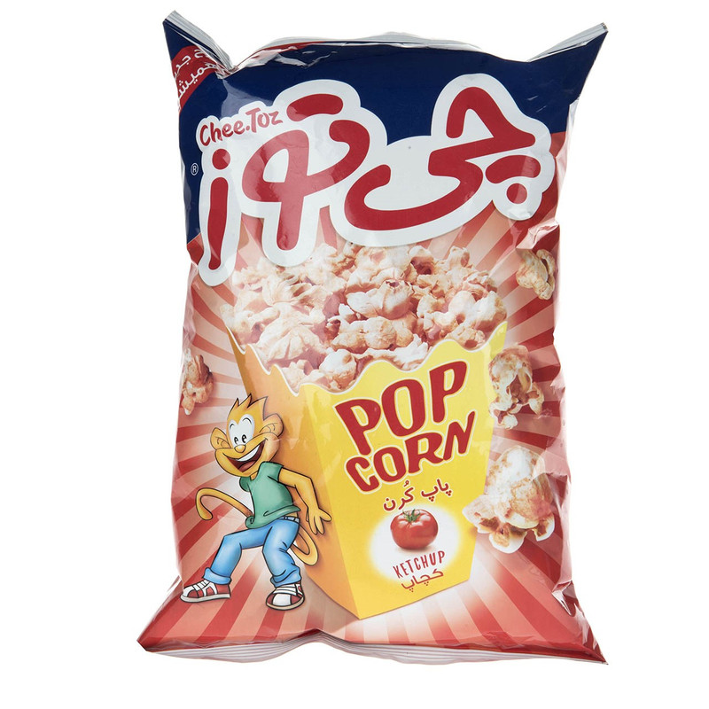 خرید و قیمت پاپ کرن با طعم کچاپ چی توز مقدار 65 گرم