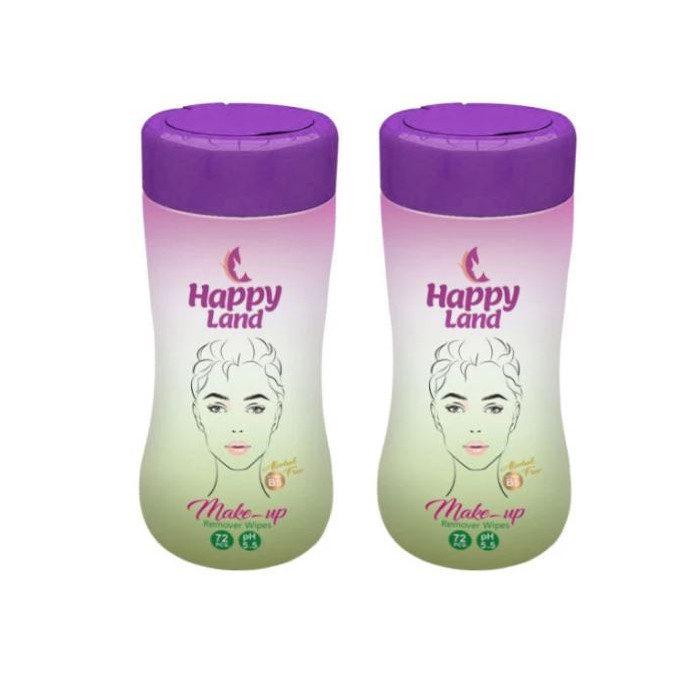 دستمال مرطوب هپی لند مدل آلوئه ورا مجموعه دو عددی