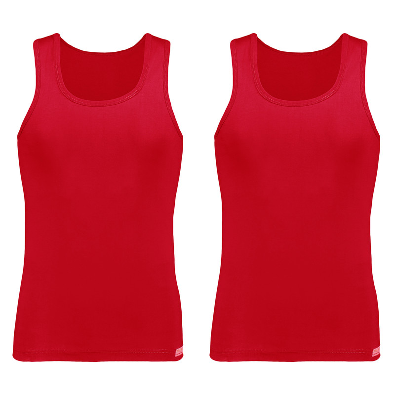 خرید و قیمت زیرپوش پسرانه برهان تن پوش مدل رکابی 2-01 رنگ قرمز بسته 2 عددی